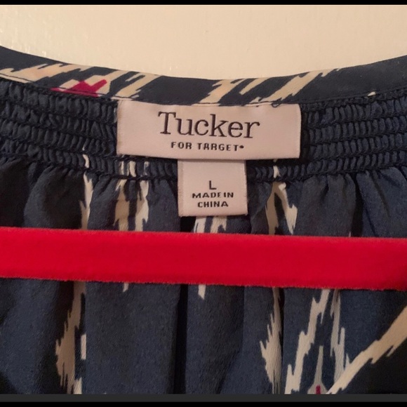 Tucker Navy & Crimson Ikat Shirtdress - Picture 5 of 5